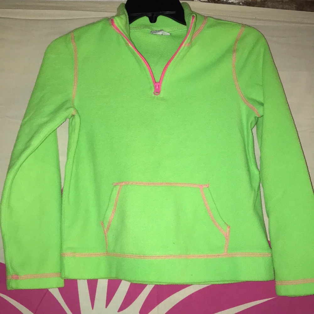 1989 Place green fleece with pink accent. Size Lg